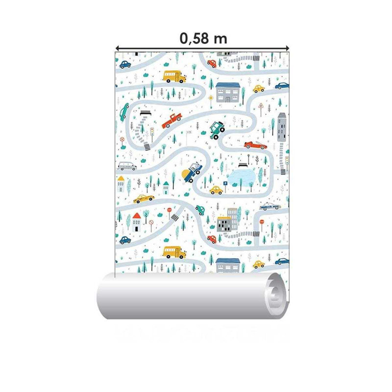 Rouleau de papier peint adhésif Aymon, L 126 po x l 24 po
