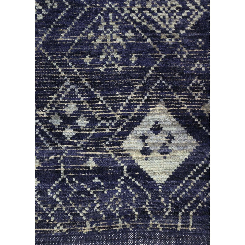 Tapis bleu nouvel âge unique 5 pi 10 po x 12 pi 5 po