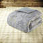 Ensemble de literie en satin de coton élégant, motif damassé gris, grand lit pour le confort de la maison