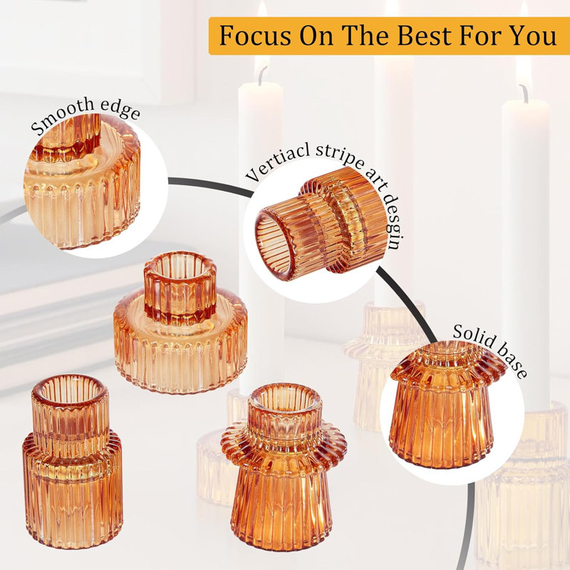 Glass Tealight & Taper Candle Holders