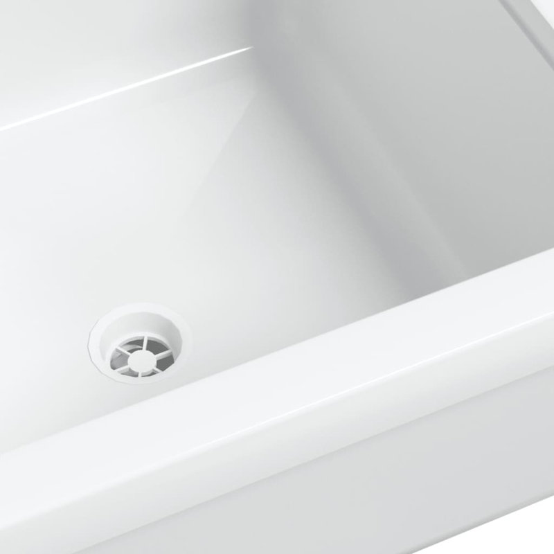 Belfry Bathroom Langlois Resin Sink, 24cm H x 40cm W x 40cm D, White