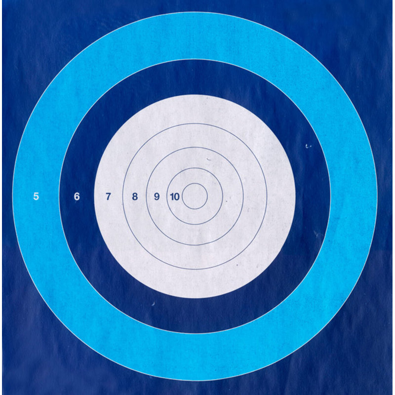 Target Blue White Print by Dunker, Chris, 32" H x 32" W