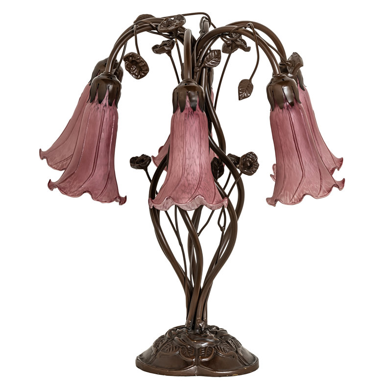 Meyda Tiffany & Stained Glass Table Lamp, Lavender