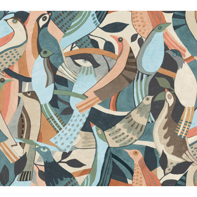 Fauvist Flock Wallpaper