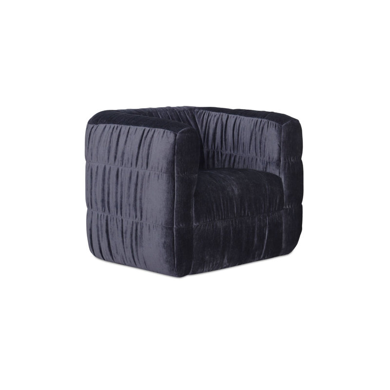 Chaise pivotante Robson Caramel, Bleu