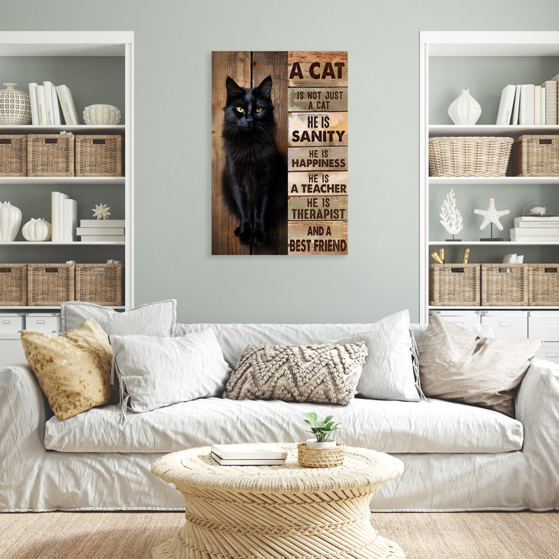 «A Cat Is Not Just A Cat 1 - 1 Pièce Rectangle Grap A Cat Is Not Just A Cat 1 - 1 Pièce», reproduction d'art graphique sur toile tendue