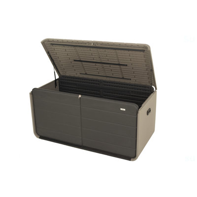 200 Gallon Plastic Deck Box, Large Patio Storage Box With Lock, Wheels & Waterproof Lid For Outdoor Cushions, Garden And Pool Supplies