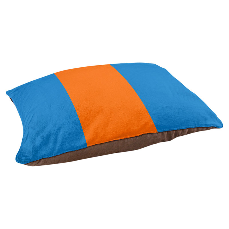 Coussin extérieur Oklahoma, Grand (l 40 po x P 30 po x H 14 po), Bleu / rouge-orange / bleu