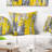 Grey and Yellow Abstract Pattern - Abstract Printed Throw Pillow-89812775-89812771