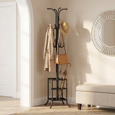 Freestanding Coat Rack with Umbrella Holder