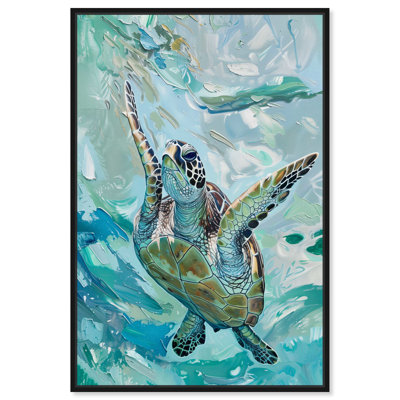 "Art Remedy Serene Turtle", art mural sur toile 1 pièce