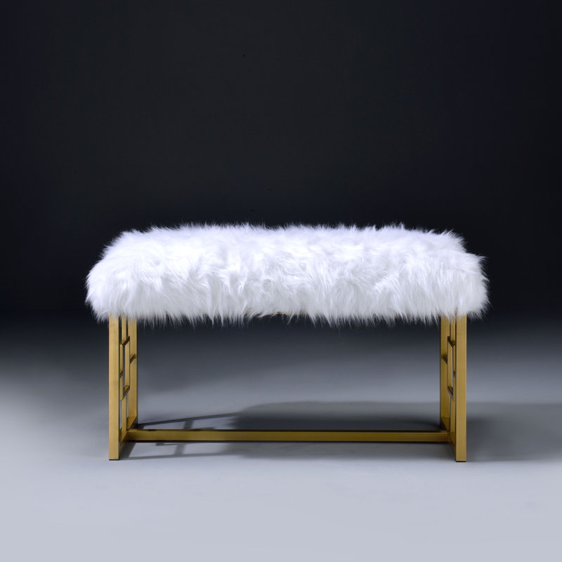 Banc doré avec base traîneau