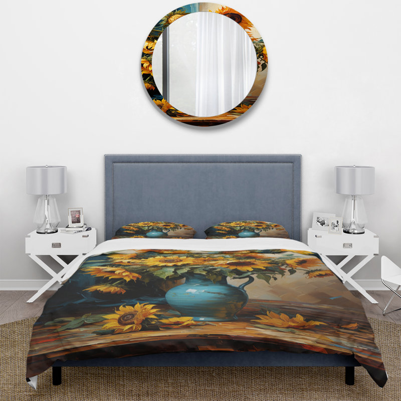 Masterpiece Sunflowers By Van Gogh II - Masterpiece Duvet Cover Set - Microfiber Polyester