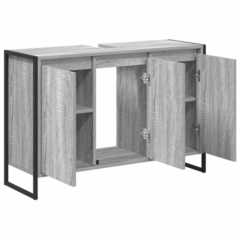 Freestanding Under Sink Cabinet, Grey Sonoma