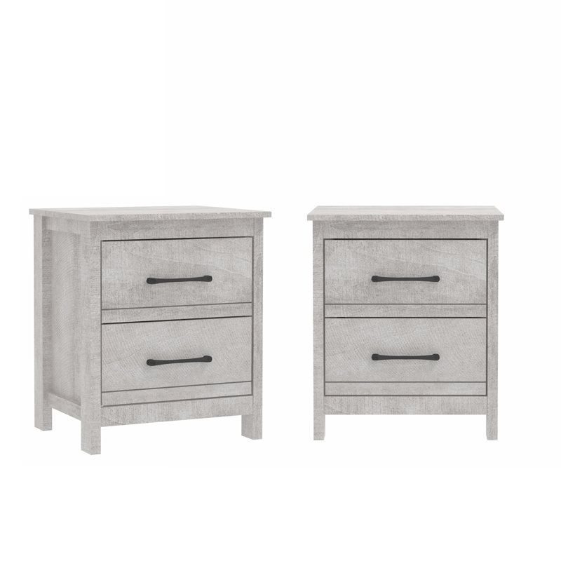 Tables de chevet 2 tiroirs , Gris