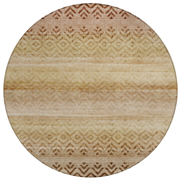 Machine Washable Indoor/Outdoor Xhevrie Beige Rug