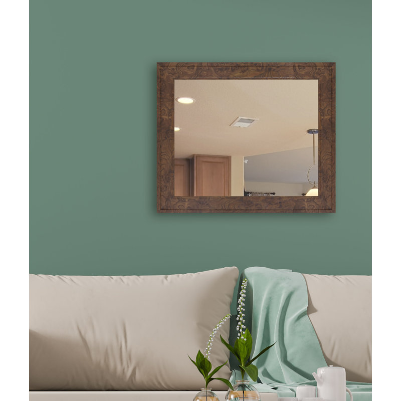 Kamsiyo Engineered Wood Flat Wall Mirror, 25.5" x 21.5"