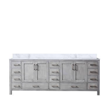 Red Barrel Studio® Dukes 84 in. W x 22 in. D Double Bath Vanity, White  Quartz Top, and 34 in. Mirrors & Reviews - Wayfair Canada