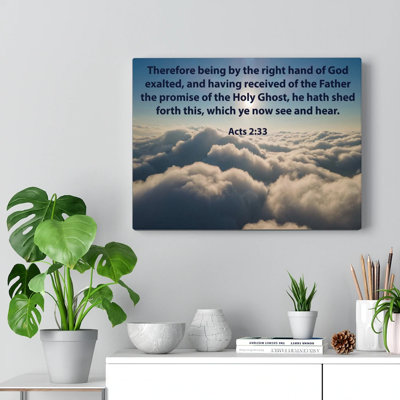 See and Hear Acts 2:33 1 Piece Wrapped Canvas Wall Art