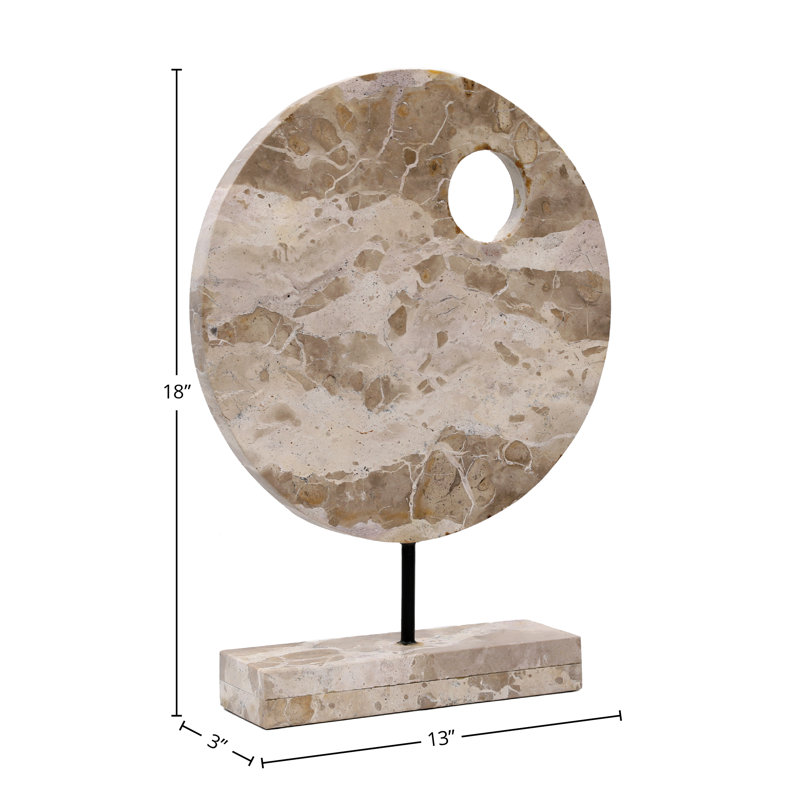 Nisha Beige Marble Abstract Decorative Sculpture