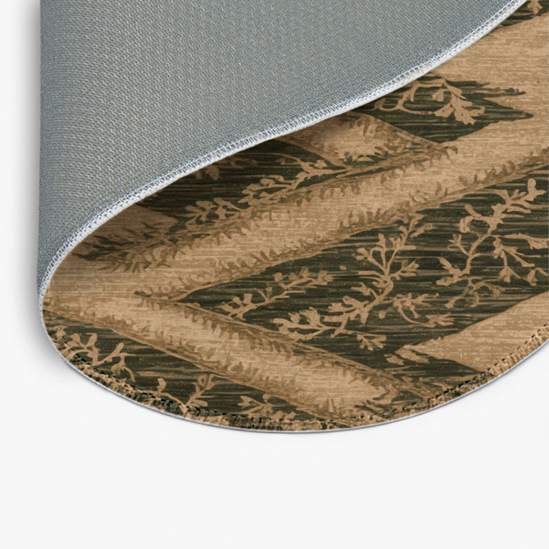 Tapis d'intérieur et d'extérieur brun Nature, Rond 5 pi