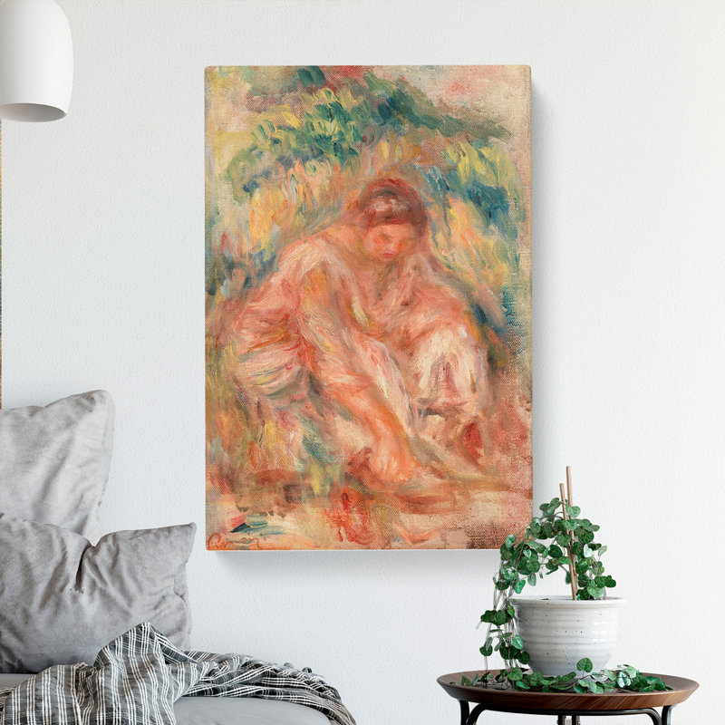 Seated Woman Vol.3 by Pierre-Auguste Renoir - Wrapped Canvas Painting, 60cm H x 40cm W x 3cm D