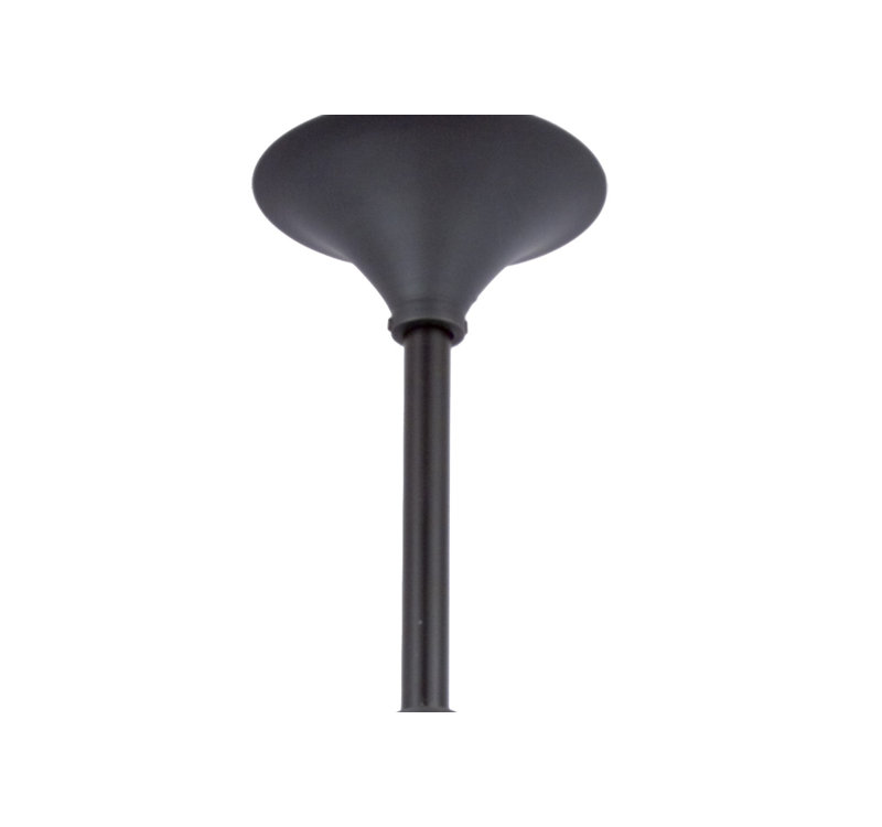 Tige de ventilateur de plafond Ar Ruthiane, H 10 po x l 3 po x P 3 po, Noir, noir, noir, noir
