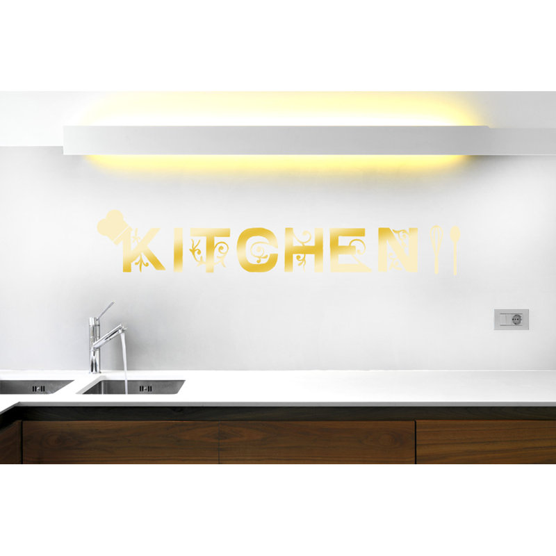 Food & Beverage Wall Decal, Shiny Gold, Large