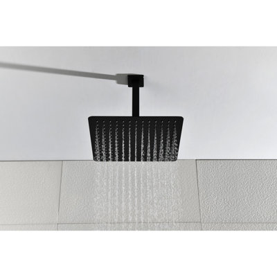 Brushed Nickel 16 Inch Square Shower Head, 304 Stainless Steel - Provides A Comfortable Environment, Bathroom 16" Finish, Self-Cleaning For Hygienic Shower,