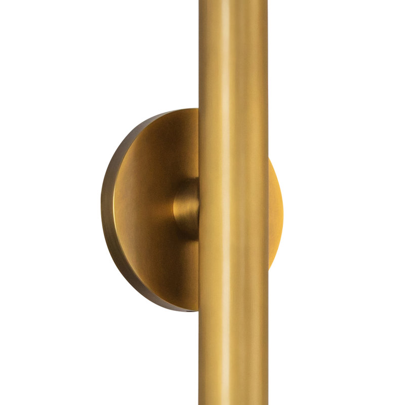 Mason 1 - Light LED Armed Sconce, Vintage Brass, 24.13" H x 4.75" W x 2.88" D