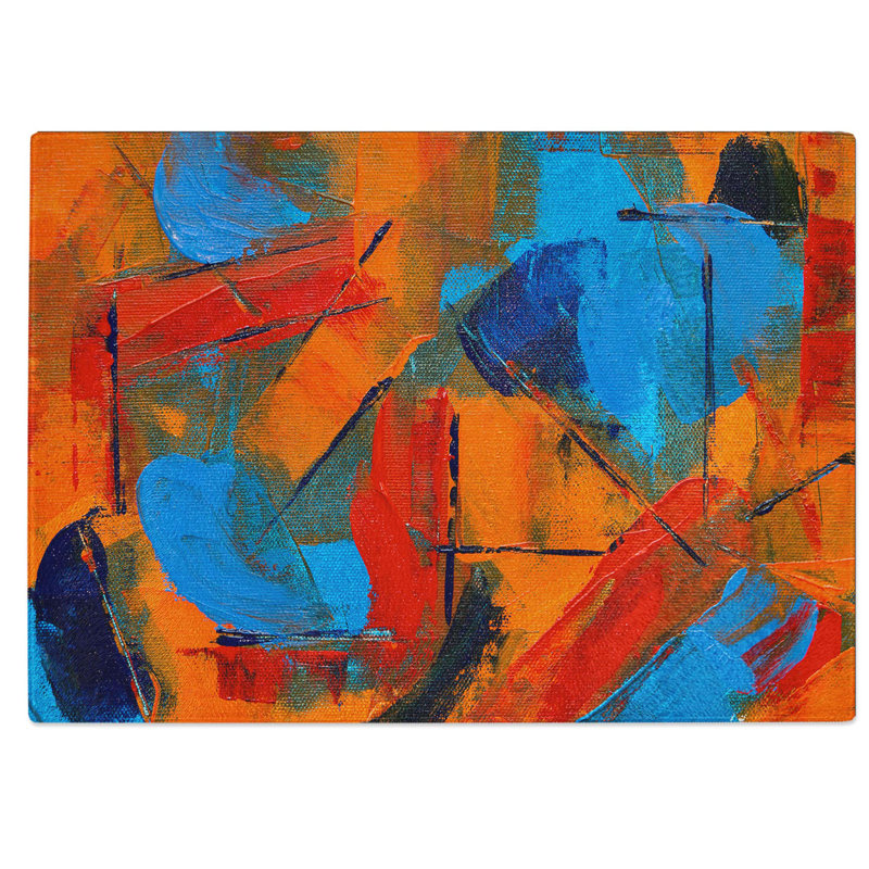 Tempered Glass Art Painting Vol.48 Chopping Board, 28.5 cm W x 20 cm L