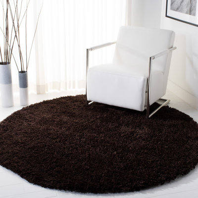 Assar Modern Handmade Shag Chocolate Area Rug