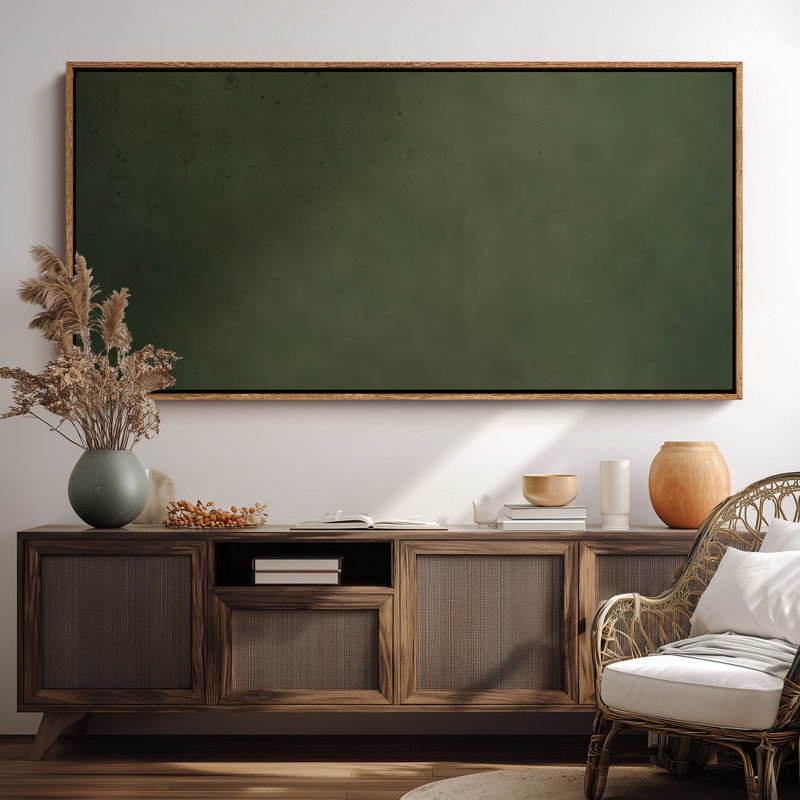 Très grand art mural rétro encadré pour art classique, H 30 po x l 60 po, Naturel