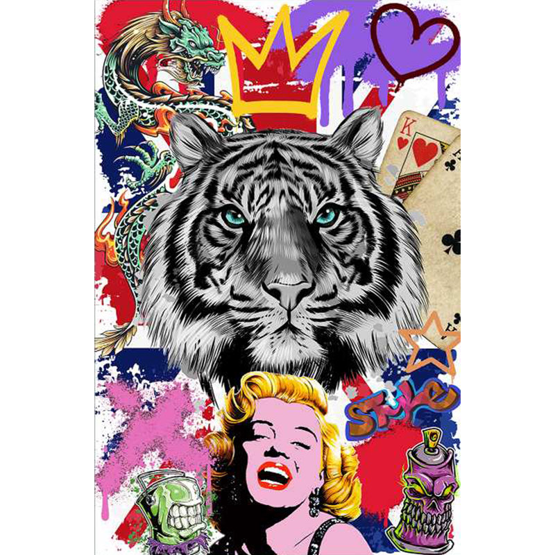 Tiger Composition - No Frame Print, Gallery Metal, 39.4cm H x 29.5cm W