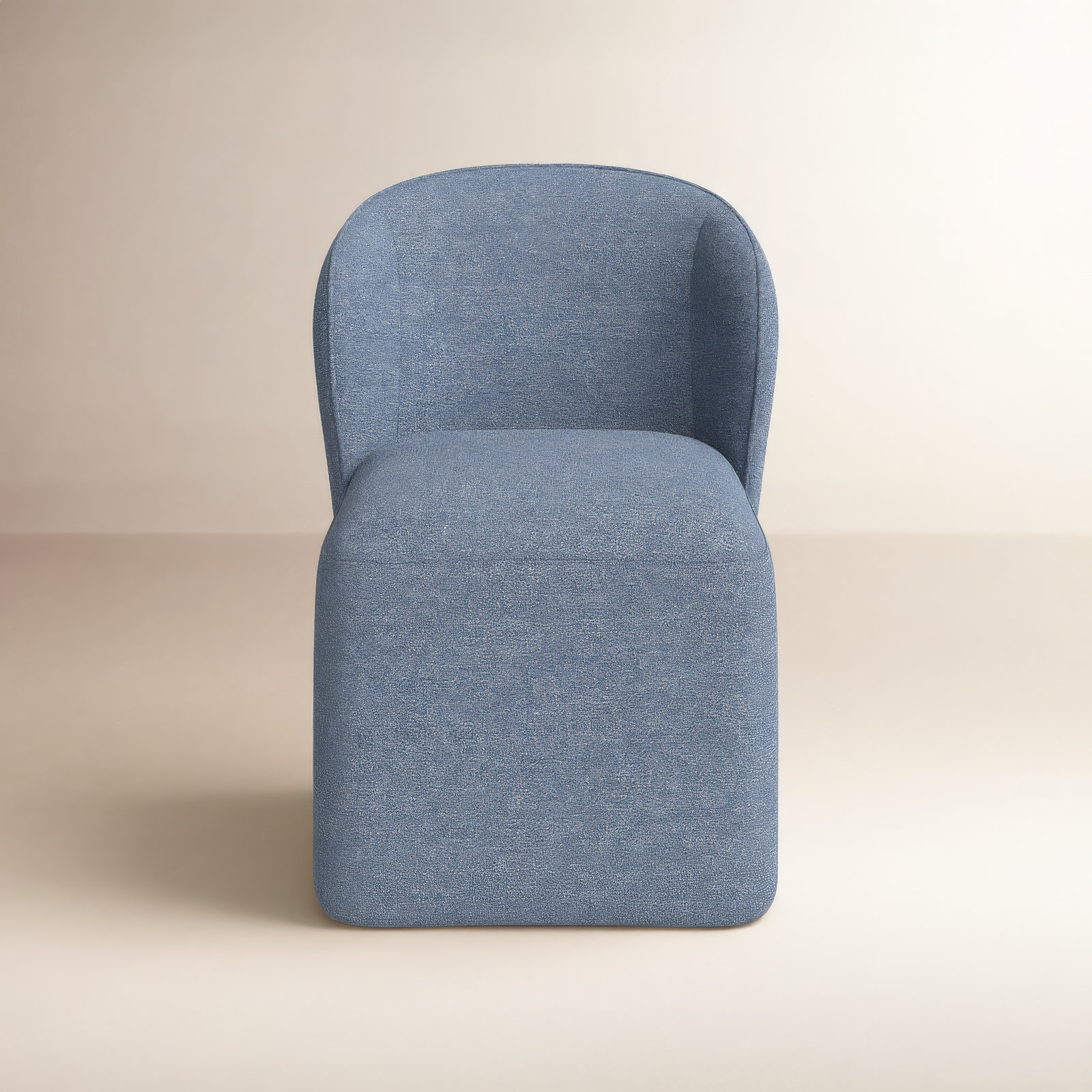 Niha Swivel Upholstered Dining Chair, Nathan Capri Blue Tweed