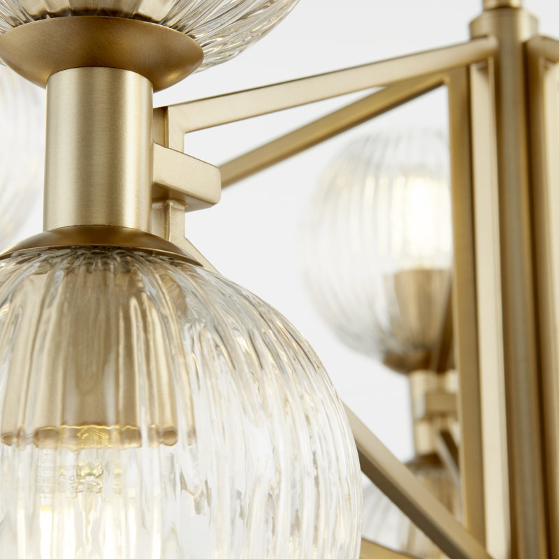 Helios 10 - Light Chandelier, Aged Brass