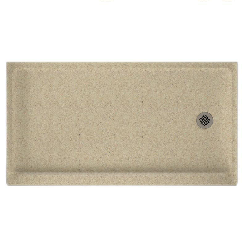 32'' W 60'' D Rectangular Single Shower Base, Tahiti White, Right-Hand