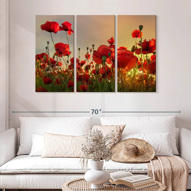 Coquelicots Harnek, H 32 po x l 50 po