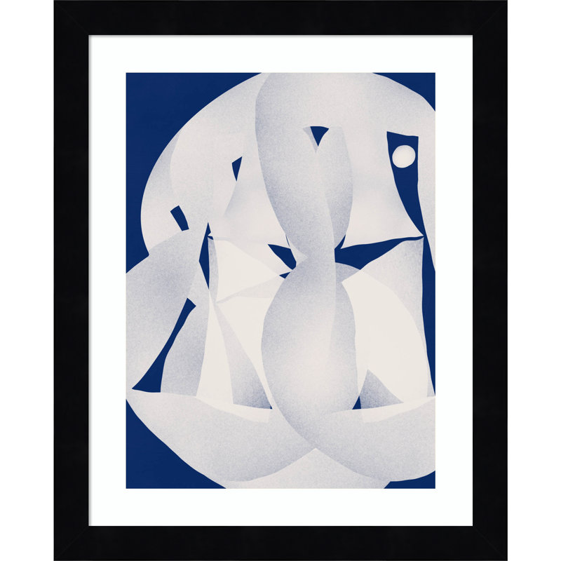 «Paper Sculpture Abstract» par Little Dean, reproduction d'art encadrée sur bois, Noir, H 13 po x l 11 po