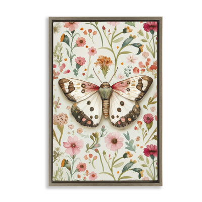 Cadre flottant Botanical Butterfly on Florals, design par The Dutch Lady