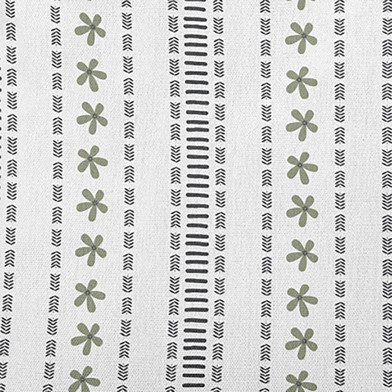 Outdoor Reversible Throw Pillow, Green/Gray Striped