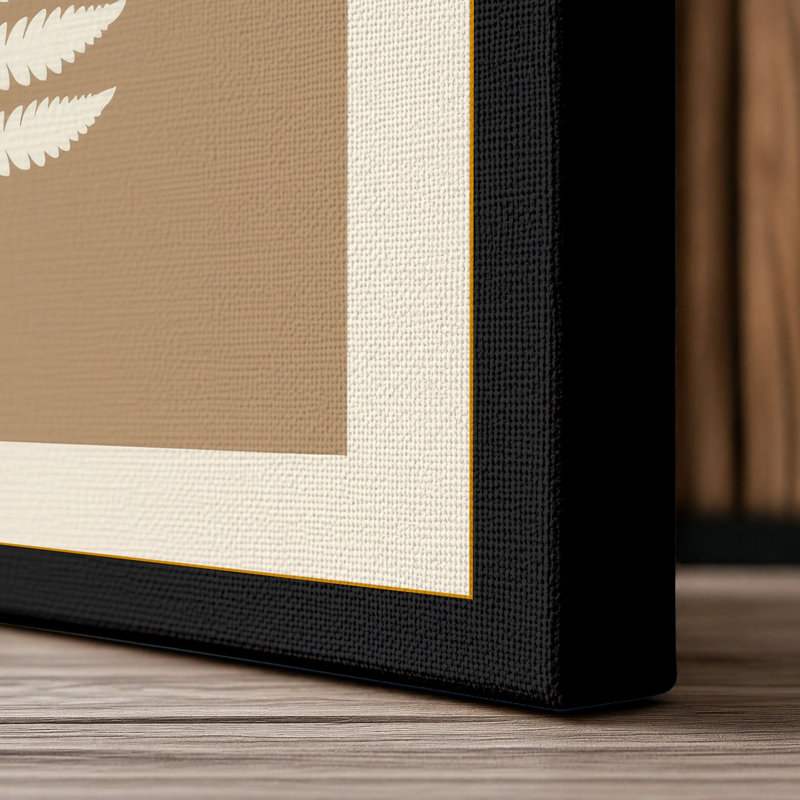 Fern Frond Botanical - Wrapped Canvas, Black Border, 30x20 - 76.2 x 50.8 cm