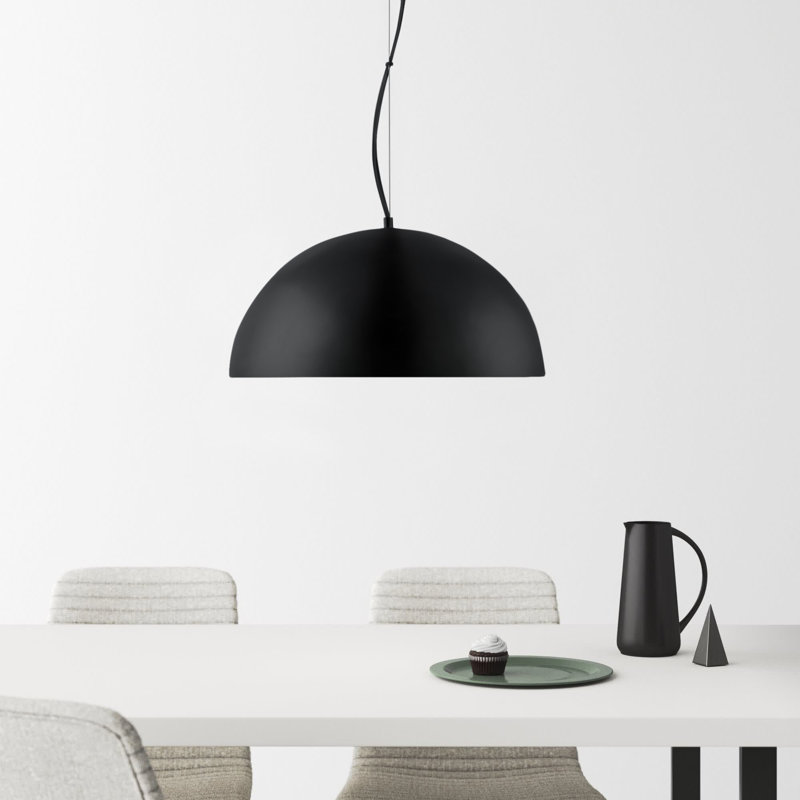 Arles 1 - Light LED Single Pendant, 72" H x 31.5" W x 31.5" D, Black/Gold