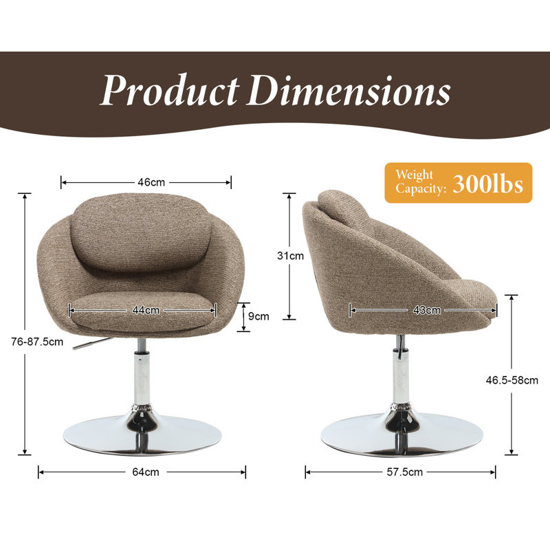 Beverli Metal Accent Stool, Brown