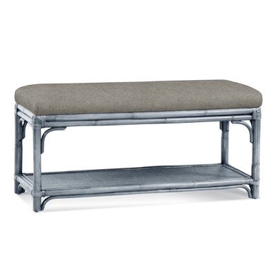 Summer Retreat Wicker Shelf Storage Bench