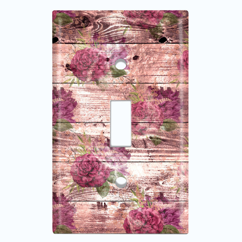 Patterned 1 - Gang Toggle Light Switch Standard Wall Plate