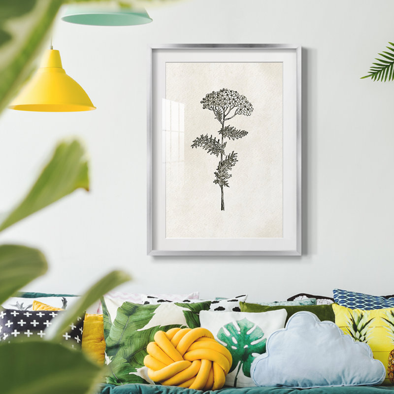 Imprimé floral rétro CECXIV - impression encadrée