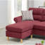 Canapé modulaire réversible en velours rouge paprika