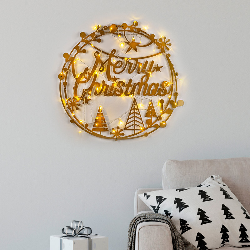 Wall Decor on Metal, Gold