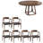 Modern simple solid wood dining table set.-105325063